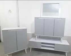 ست میز تی وی و کنسول و جاکفشی مدرن ام دی اف چوب و فلز ورناصری