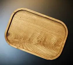 سینی چوبی مستطیل با چوب بلوط طبیعی و روغن گیاهی مخصوص چوب