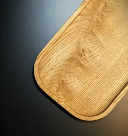 سینی چوبی مستطیل با چوب بلوط طبیعی و روغن گیاهی مخصوص چوب