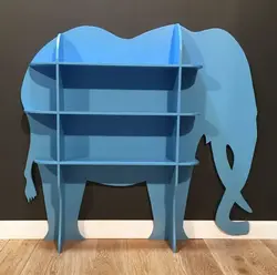 خرید کتابخانه کودک-کتابخانه کارتونی کودکانه چوبی فانتزی