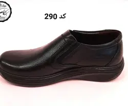 کفش مجلسی مردانه چرم طبیعی تبریز، زیره پیو نرم،  رنگ مشکی 290
