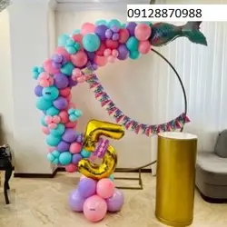 بادکنک آرایی تولد تم پری دریایی