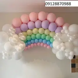 بادکنک آرایی تولد طرح ابر رنگین