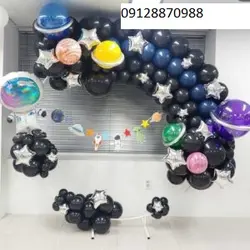 بادکنک آرایی تولد طرح کهکشان