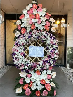 تاج گل تبریک۲ طبقه حلقه