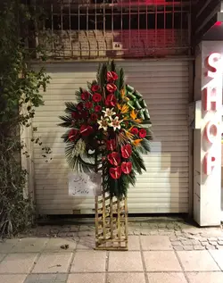 تاج گل تبریکی ۱ طبقه