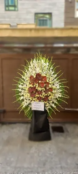 تاج گل ترحیم_41035 - گل پارسیان