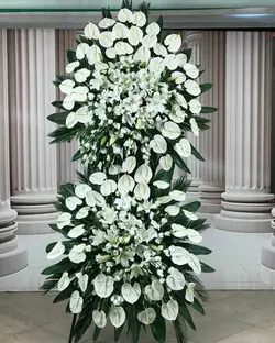 تاج گل ترحیم و تسلیت - فروشگاه گل هارمونی کرج