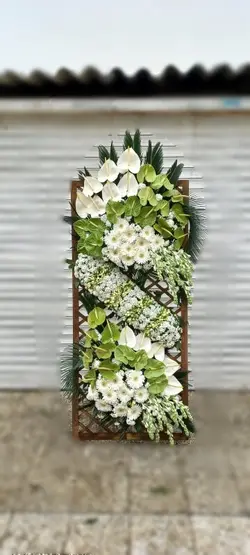 تاج گل ترحیم_41077 - گل پارسیان