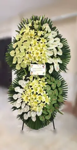 تاج گل ترحیم_41089 - گل پارسیان