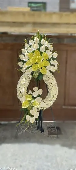 تاج گل ترحیم_41115 - گل پارسیان