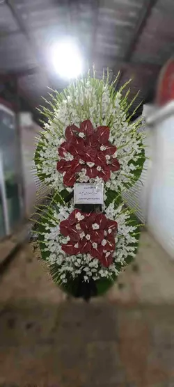 تاج گل ترحیم_41125 - گل پارسیان