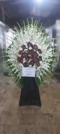 تاج گل ترحیم_41140 - گل پارسیان