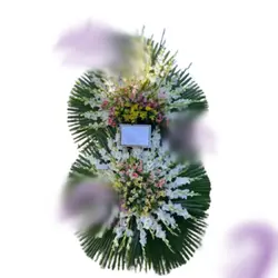 تاج گل دو طبقه تسلیت کد a2052