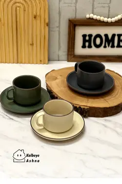 ماگ لته خوری و نعلبکی سرامیکی