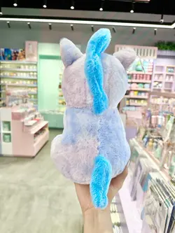 عروسک اسب تک شاخ( یونیکورن) ابرنگی خوابیده