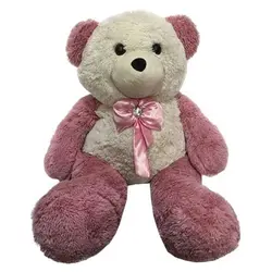 عروسک پولیشی خرس یک متری پاپیون نگین دار