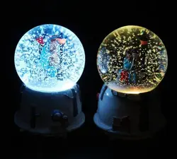 گوی موزیکال عاشقانه برفی دختر و پسر عاشق هدیه ولنتاین و تولد سایز بزرگ