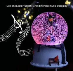 گوی موزیکال عاشقانه برفی دختر و پسر عاشق هدیه ولنتاین و تولد سایز بزرگ