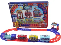 قطار موزیکال و چراغدار سگ های نگهبان پارس توی