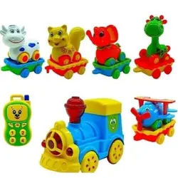 قطار حیوانات موزیکال چراغدار سایز بزرگ