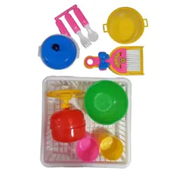 ست اسباب بازی سرویس آشپزخانه مدل گل خانم متوسط