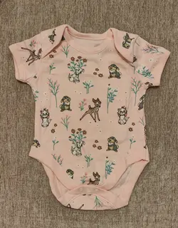 بادی نوزادی سیسمونی آستین کوتاه  نخ پنبه ضد حساسیت برند جورج اصل مدل 800210