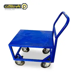 ترولی 80*60 باچرخ 25 سانتی دایکاست اصلی شرکتی ارتفاع بلند