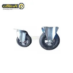 ترولی گاری دستی ابزار 2 طبقه با چرخ دایکاست - کد 610