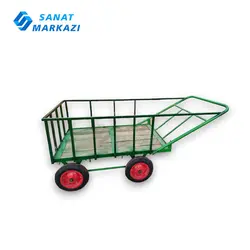 گاری طرح کاشان 50 سانت حفاظ سفارشی با چرخ فرغونی تیوبلس تحمل بار 1 تن