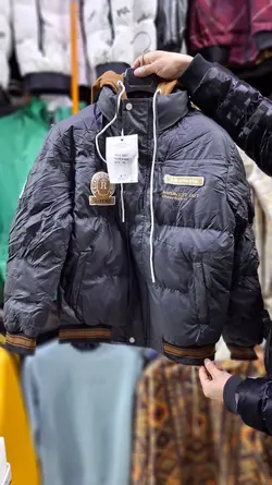 کاپشن مردانه اورجینال مدل اسپرت جنس رویه چرم براق