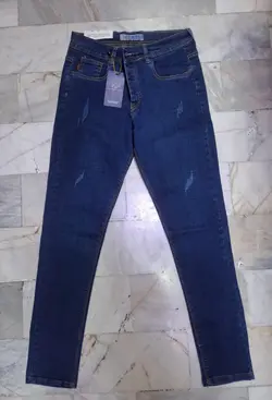 شلوار لی مردانه اسپرت کم زاپ پنبه پر