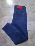 شلوار لی مردانه اسپرت طرح ساده پارچه پر
