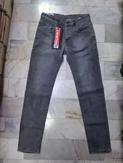 شلوار مردانه لی راسته طرح ساده پارچه پر