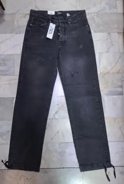 شلوار لی مردانه مام بگ زارا کم زاپ پنبه پپر