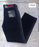 شلوار لی مردانه مام بگ کد محصول 41398 مشکی بغل رادو سفید کم زاپ