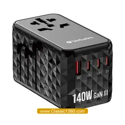 تبدیل پریز برق و شارژر دیواری مسافرتی پاورولوژی P140WPDBK - قیمت14 بهمن - کلاسیک 1360