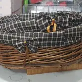 سبد حصیری نان و میوه و سبزی 2 عددی