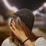 کلاه توری مکرومه مشکی