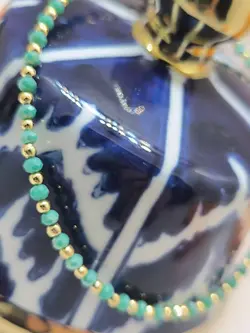 پا بند منجوق دار - زرد