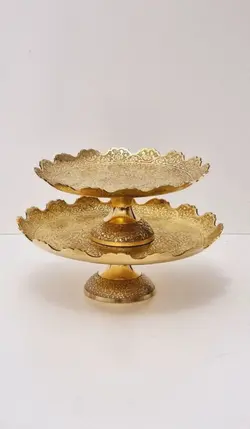 شیرینی خوری برنزی هندی طرح قلعه طاووس