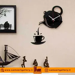ساعت دیواری فانتزی طرح قوری و فنجان