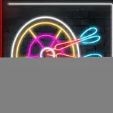 تابلو نئون طرح دارت شماره 1+آداپتور+ارسال رایگان+ضمانت سلامت ۱ ماهه کالا