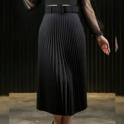 دامن پلیسه همراه کمربند