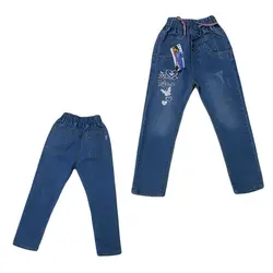 شلوار لی بچگانه طرح گلدوزی mom love