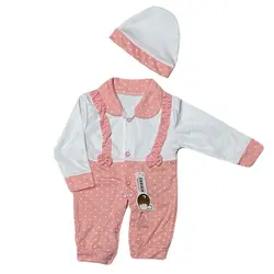 نوزادی سرهمی دو تکه با طرح خال خالی