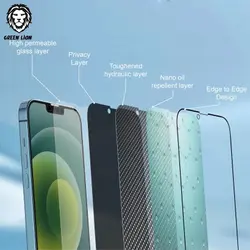محافظ صفحه نمایش حریم خصوصی گرین لاین مدل 9H Steve مناسب برای گوشی موبایل اپل iphone 16/15 - دکتر موبایل