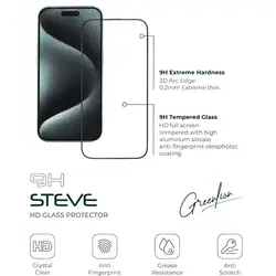 محافظ صفحه نمایش گرین لاین مدل 9H STEVE مناسب برای گوشی موبایل اپل IPhone 13/13 pro/14 - دکتر موبایل