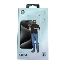 محافظ صفحه نمایش گرین لاین مدل 9H steve مناسب برای گوشی موبایل اپل iphone 15 pro max - دکتر موبایل