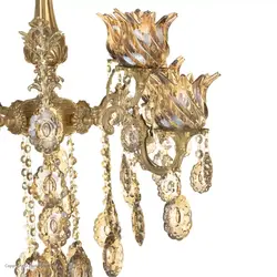 لوستر 8 شعله کلاسیک  برنزی شاهان کد 4065 جنس برنز گارانتی 3 ساله 